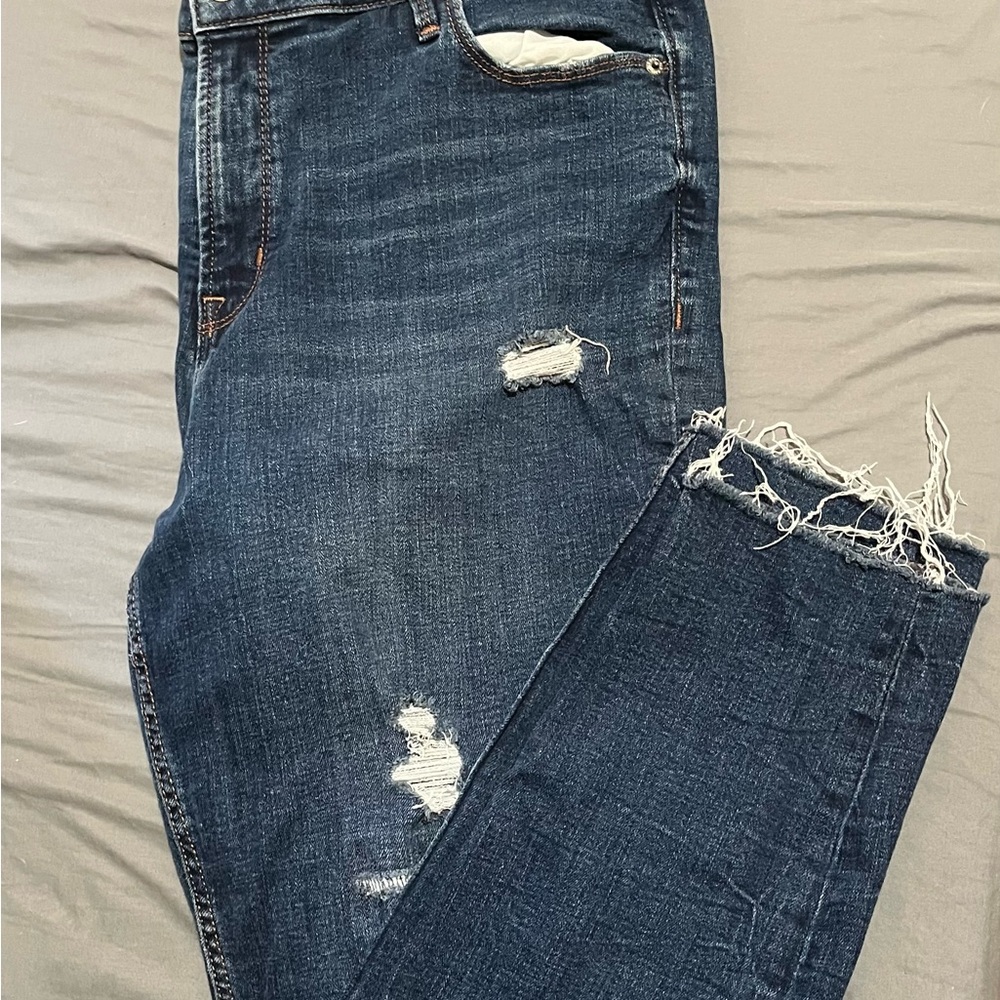 Old Navy Blue Skinny Jeans with Distressed Details